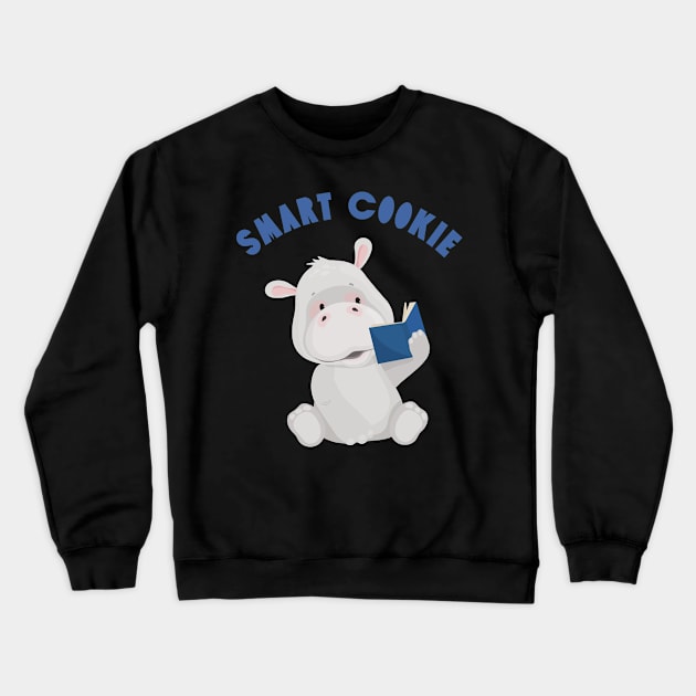 Smart Cookie I'm Cute and I know it Sweet little hippo cute baby outfit Crewneck Sweatshirt by BoogieCreates